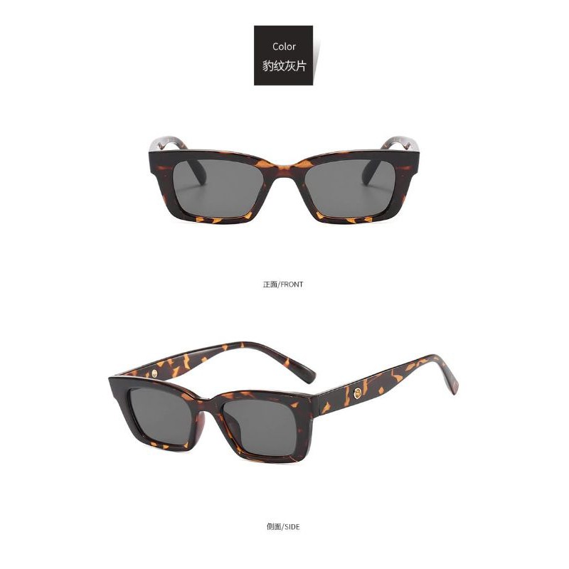 (KM5) Kacamata Jennie Black Pink  Kacamata Gaya Persegi Panjang Kacamata Wanita Kacamata Jennie-Leopard