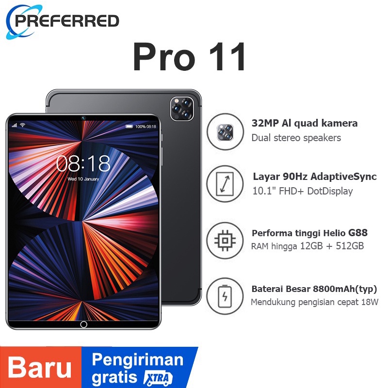 Jual Tablet PC Asli Galaxy ipad Pro11 Tab Baru ROM 12GB + 512GB RAM