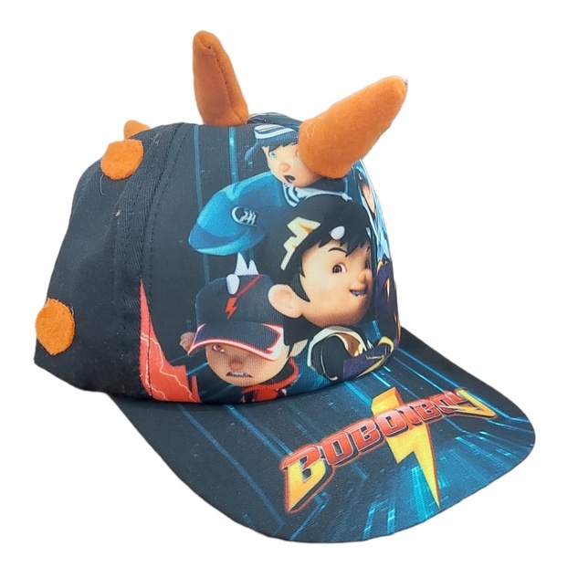 Topi Anak / Balita Print Depan Karakter Boboiboy Galaxy Usia 1-8 Tahun