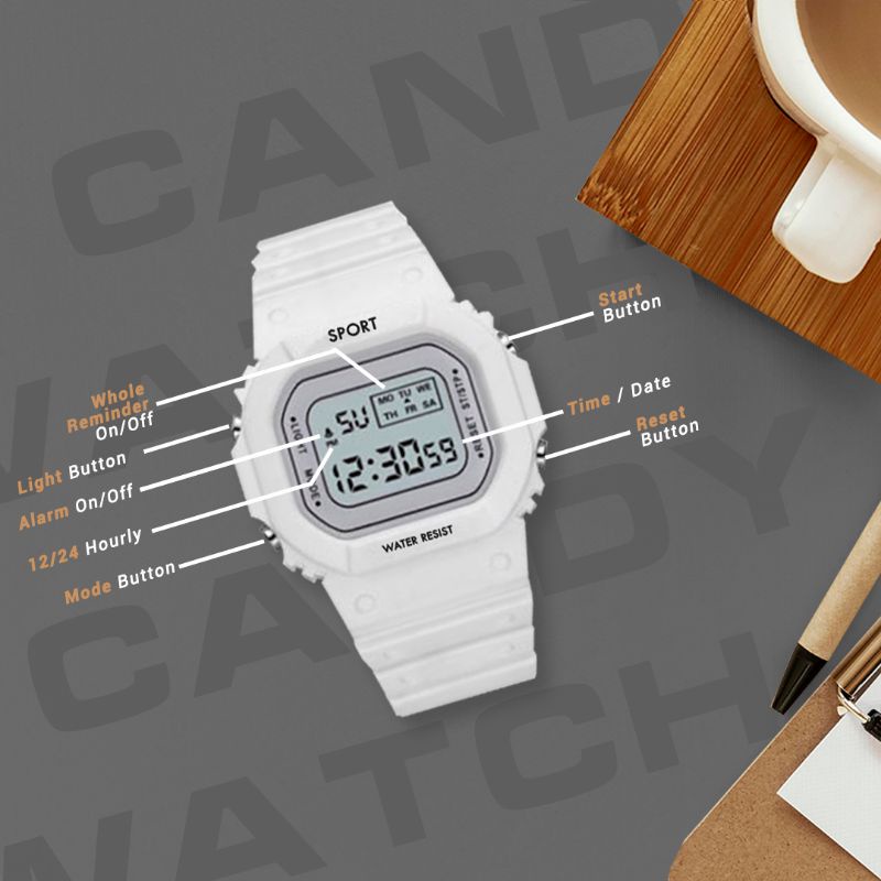 Emga Candy Watch Jam Tangan Pria Wanita Digital-3