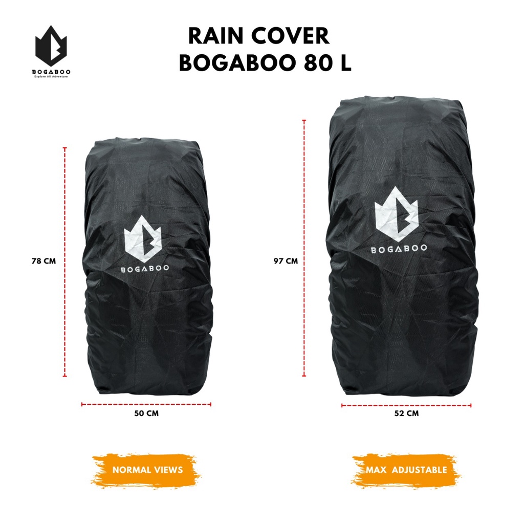 Cover Bag Waterproff Bogaboo 80 Liter - Coverbag Tahan Air - Raincover - Rain Cover TasGunung - Pelindung Tas