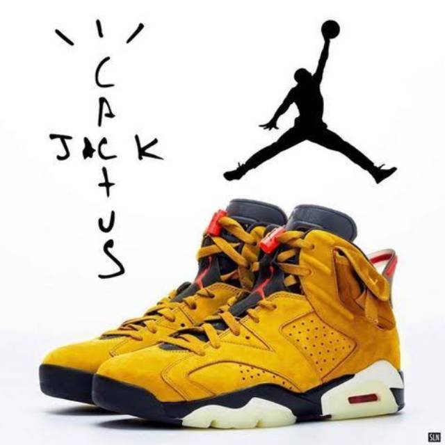 Nike Air Jordan 6 X Travis Scott Yellow Premium Original