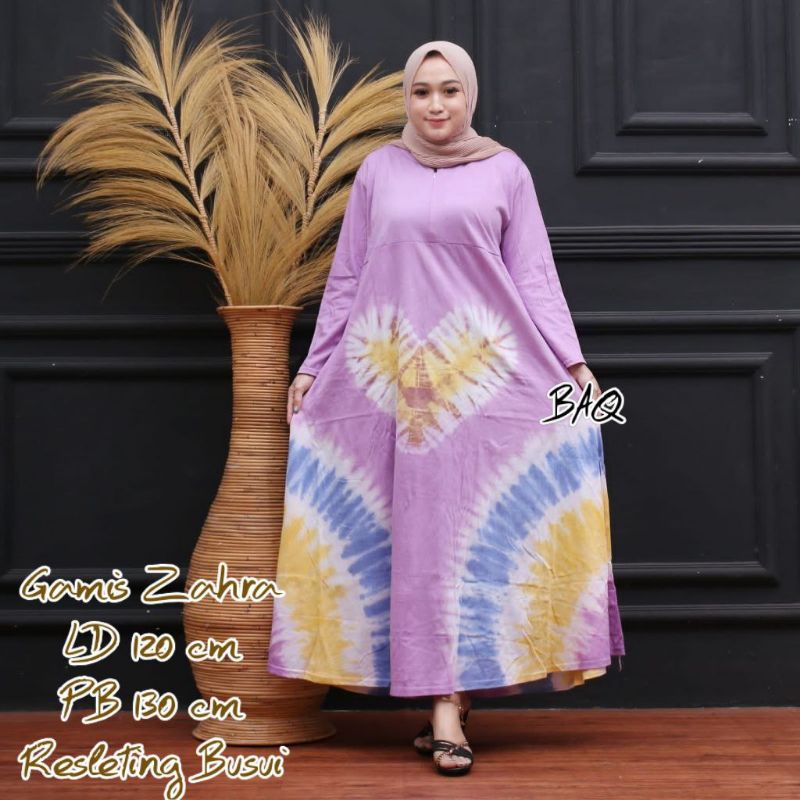 Daster Kaos Jumbo Ld 120 Soft Lengan Panjang Busui Bumil Batik Pekalongan Kekinian