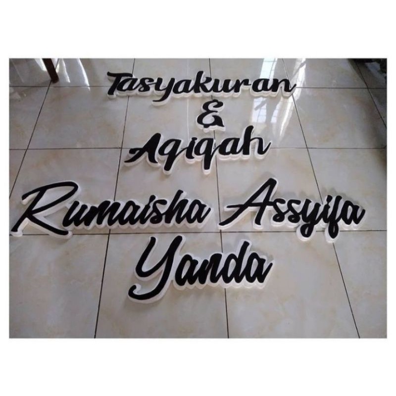 Nama Aqiqah/Backdrop/Styrofoam/Gabus