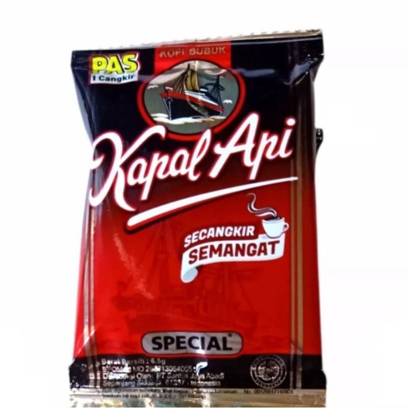 Kopi Kapal Api Bubuk Mini Kecil Hitam 6,5gr Special Murni Legend Tanpa Gula Instan Kemasan Sachet Re