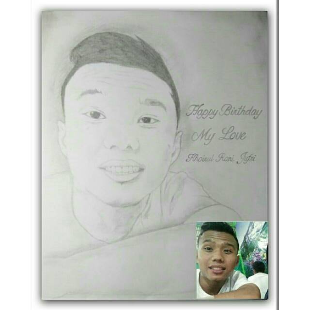 Sketsa Wajah hadiah Ulang Tahun Wisuda Wedding