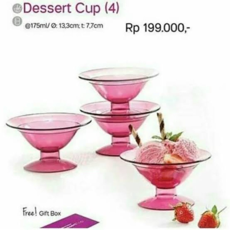 Tupperware Dessert Cup / Tempat Ice Cream Tupperware