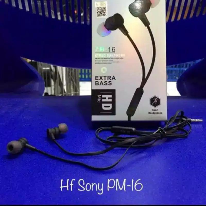 RY - Hendset Handsfree Earphones Pm - 016 Stereo Earphone - Extra Bass PM 016