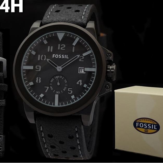 Jam tangan pria fossil paket plus tali kanvas Termurah