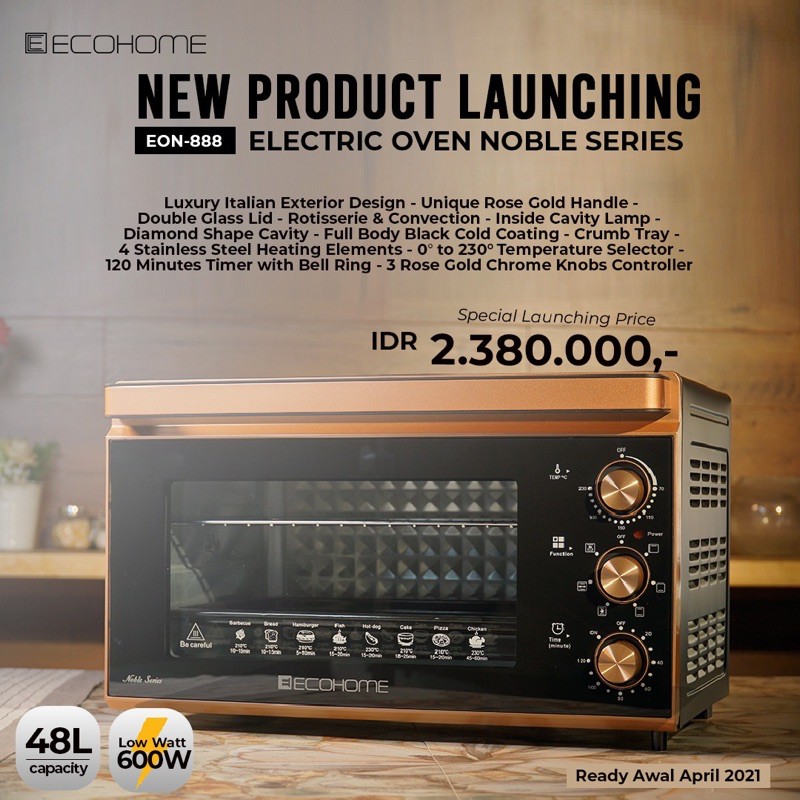 ECOHOME Oven 48 Liter Noble Series EON-888