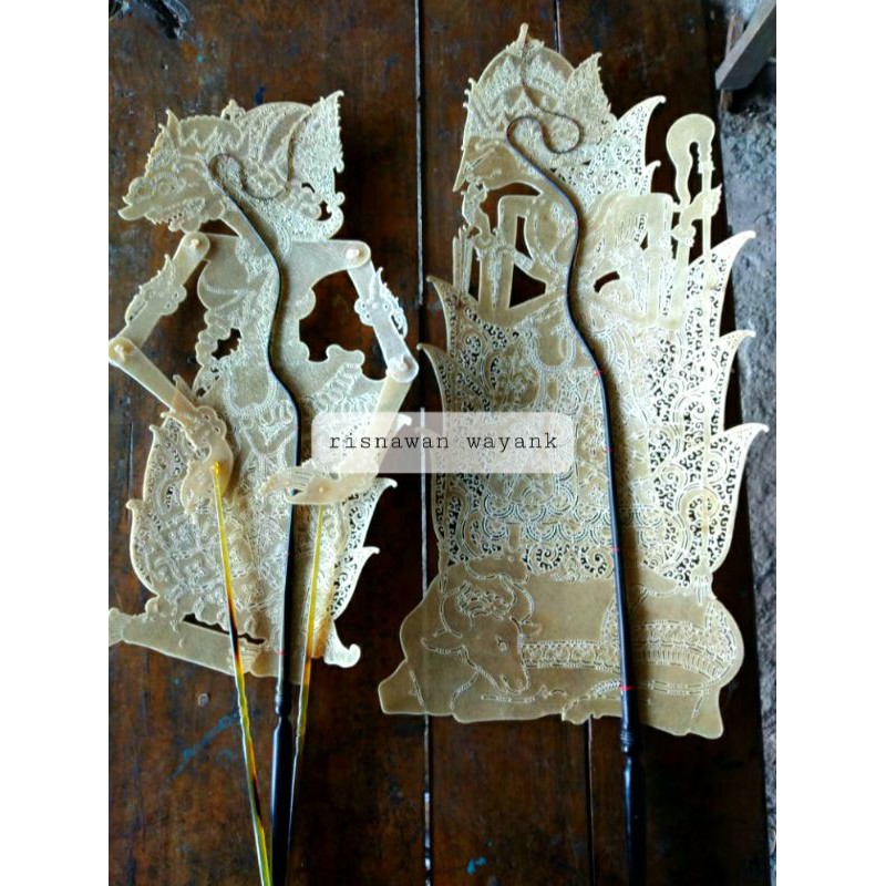 Wayang Kulit Putihan Batara Guru dan Batari Durgo Ukuran Standar