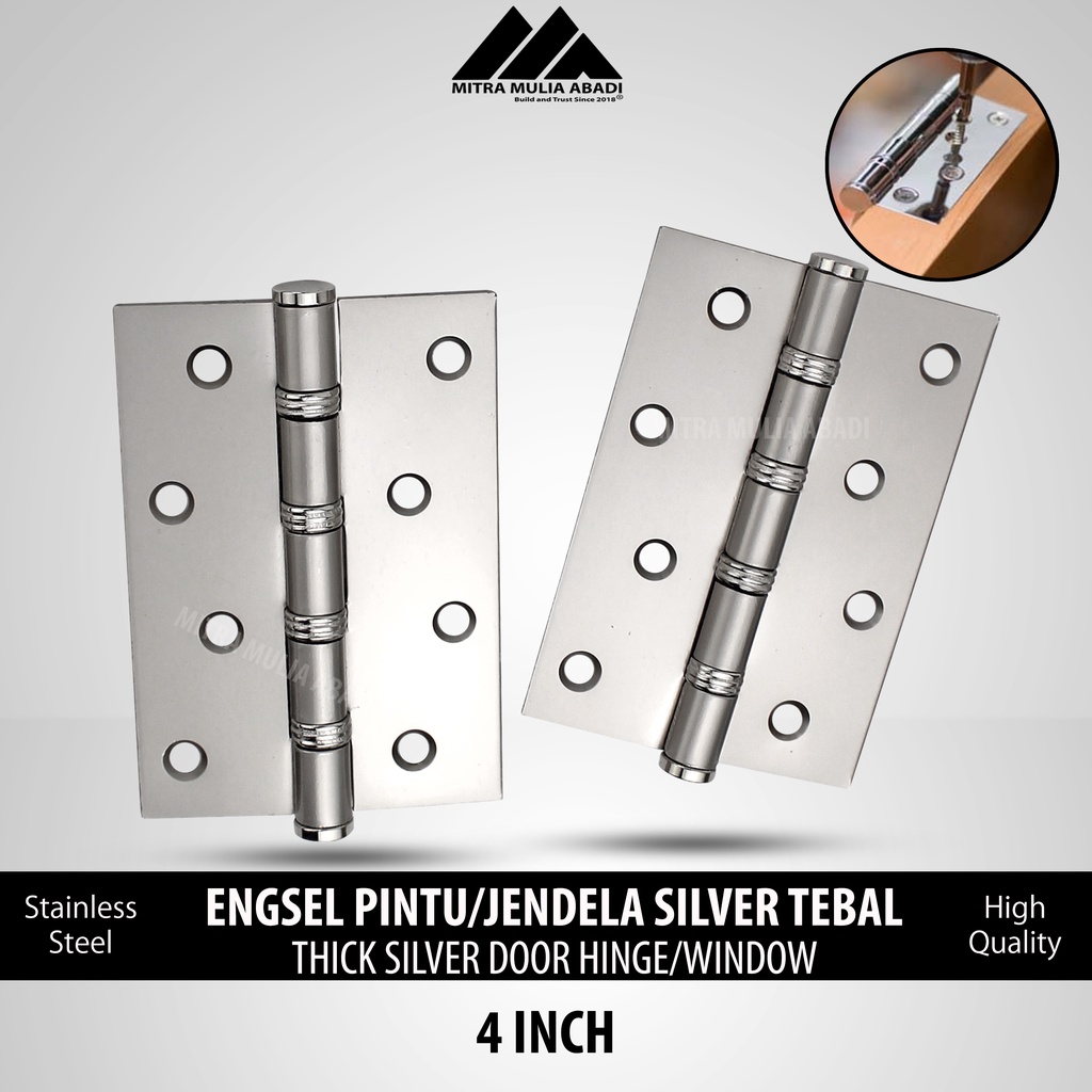 Engsel Pintu Jendela SUPER TEBAL 4 inch / Stainless Steel