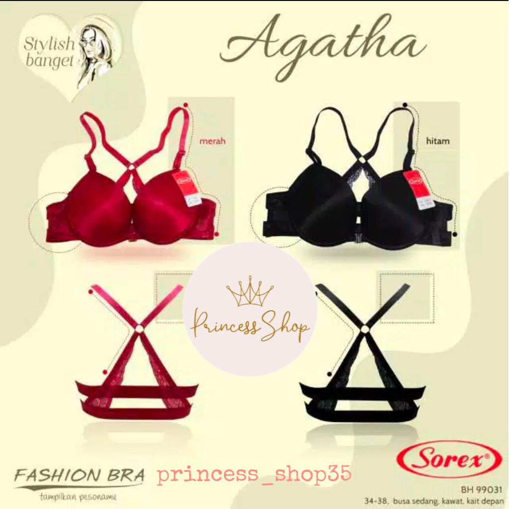 Bra Sorex kawat bukaan kancing depan|BH Sorex original