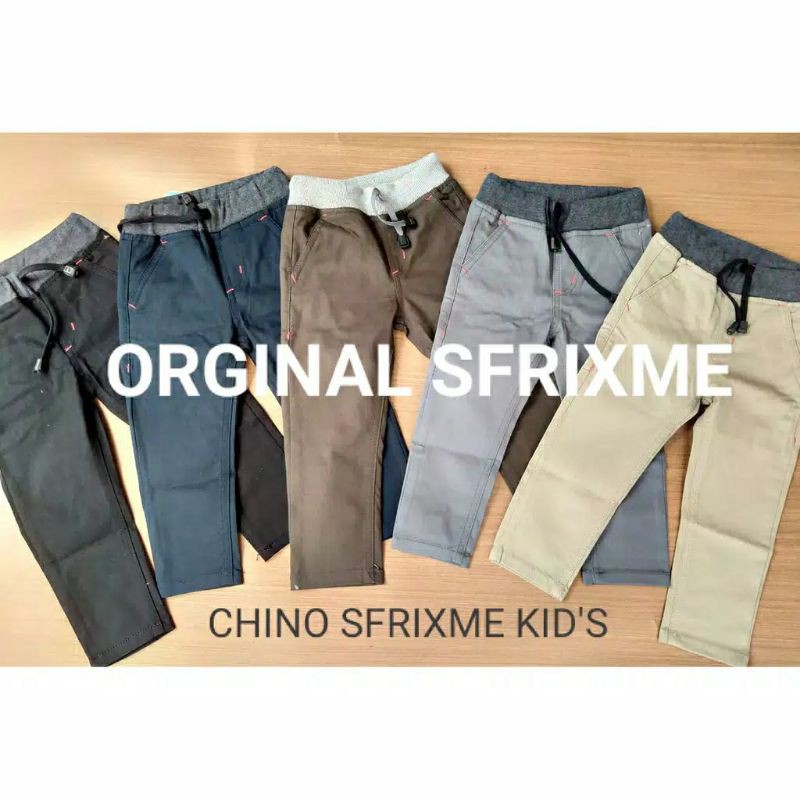PROMO 12.12 Celana Chino Anak Laki Laki Kren - Celana Panjang Anak Cowok Bahan Adem &amp; Nyaman Dipakai