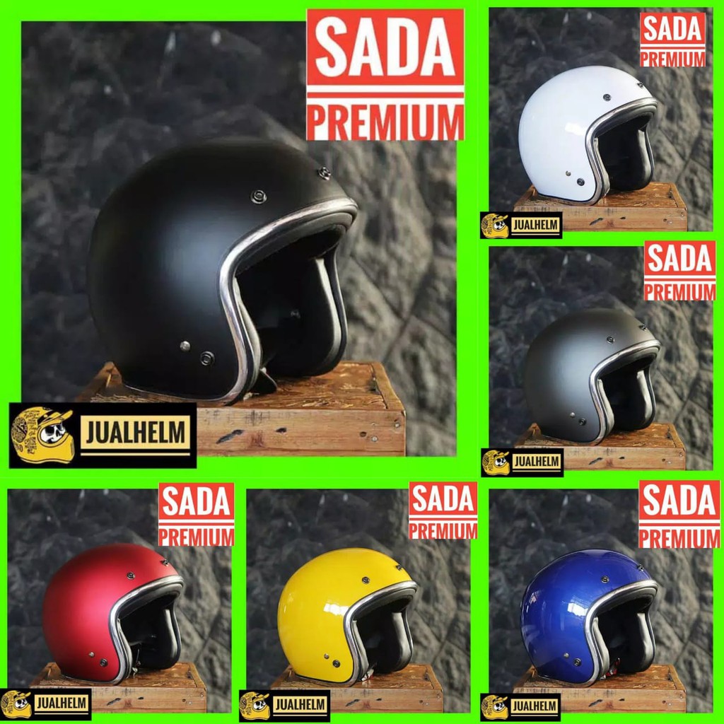 Helm Retro SADA Jitsu ( Helm Classic / Helm Klasik / Helm Vespa / Helm Bogo )