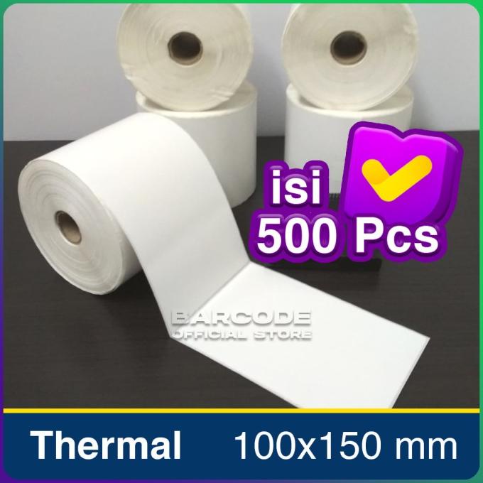 

Kertas Label Printer Barcode 100 X 150 Mm ( 1 Line ) 4" X 6" Thermal