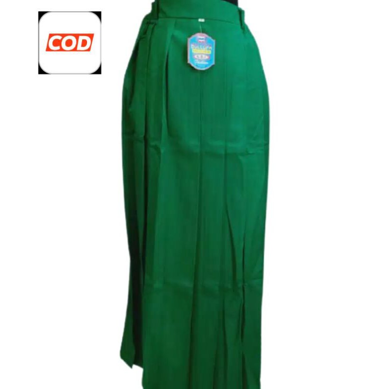 Rok Remple panjang warna hijau SD atau hijau madrasah/Rok Sekolah/Seragam Sekolah