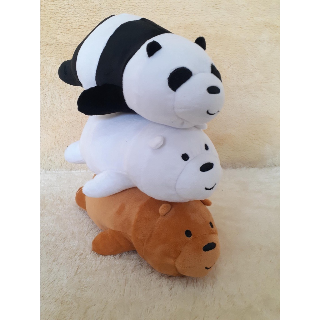 ✬ Boneka Bear Tidur, Lying We Bear Bears Ukuran M, Lying Panda ✱