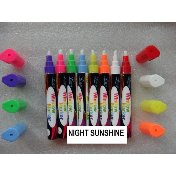

Bagus Liquid Chalk Pen 8Pcs Colour /Set 6Mm Brand Window Marker Bagus