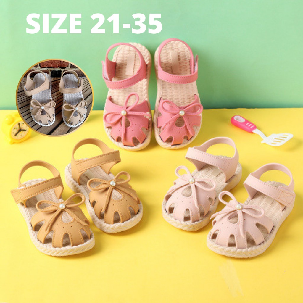SH2114 Glorykidz Sepatu Sendal Anak Perempuan Sandal Anak Karet Sendal Anak Strap Perekat Size 32-35