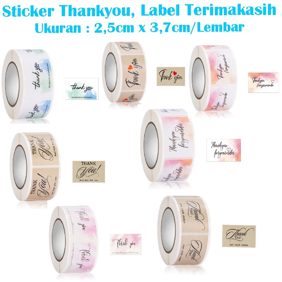 

Sticker Thankyou For Your Order Roll, Sticker Terimakasih Olshop, Sticker Kotak Label Packaging