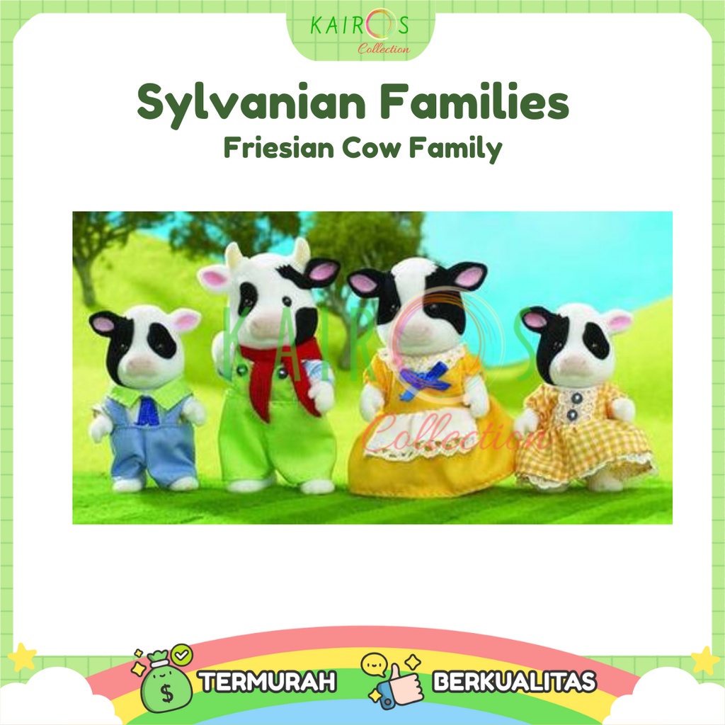 Sylvanian Families Friesian Cow Family