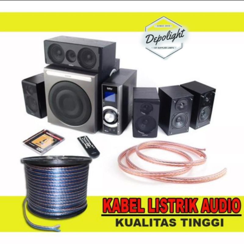 Kabel Transparan Audio Serabut / Kabel  Monster 30y 2x30 2x50 2x80