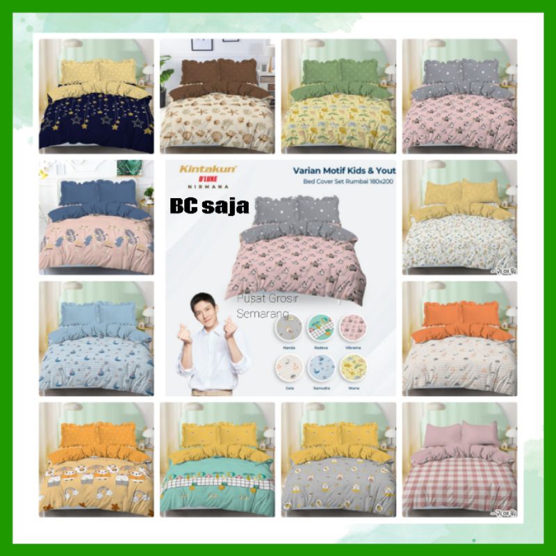 BC Bedcover Saja Tanpa Sprei Kintakun Deluxe Dluxe King Size Uk 180x200 Kids Edition Bimala Pixel Travel Madrid