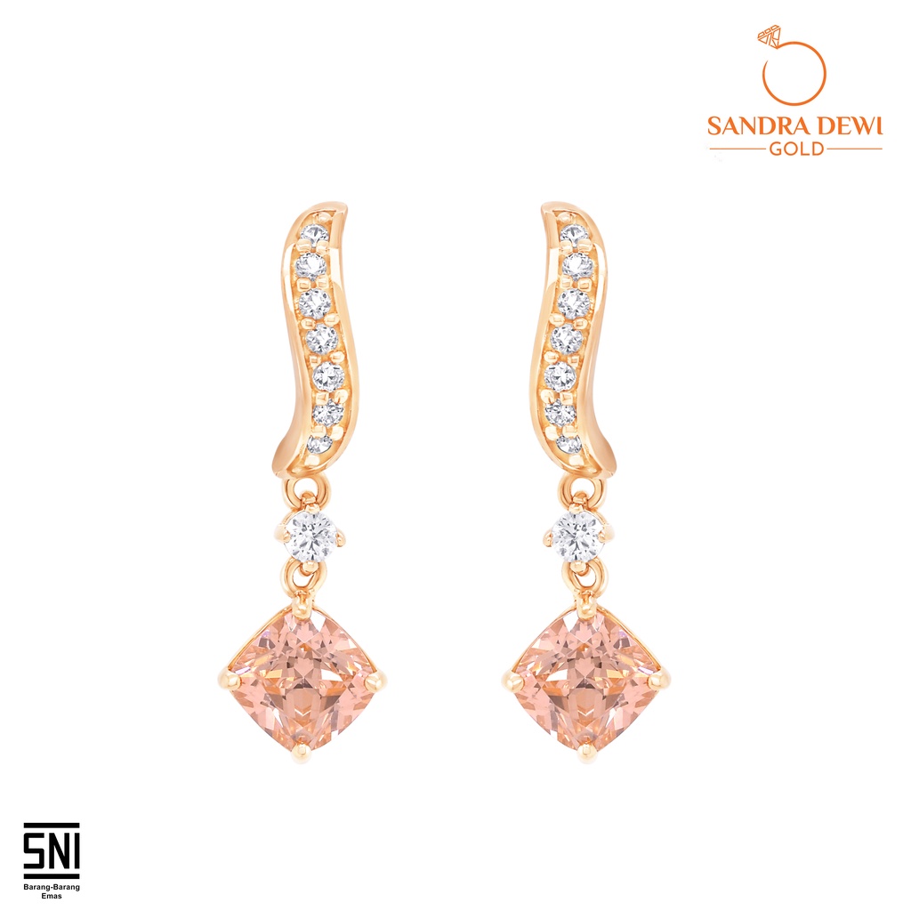 Anting Sandra Dewi Gold Morganite EA210383