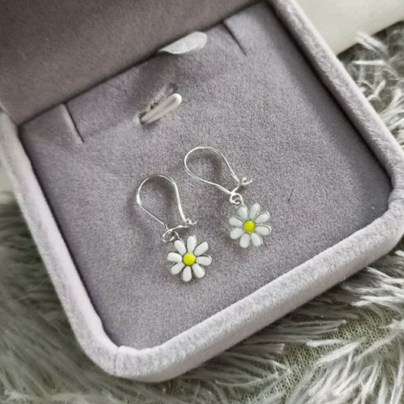 Anting Wanita panjang Bulat Etnik Cristal Perhiasan Emas putih asli