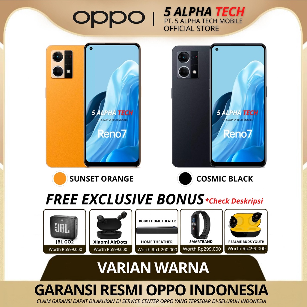 OPPO RENO7 RENO 7 RAM 13/256GB (8GB + 5GB EXTENDED RAM) GARANSI RESMI