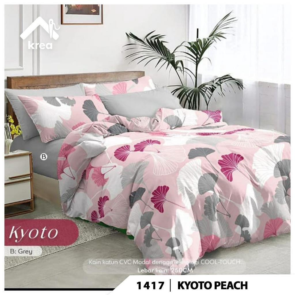 SET SPREI AESTHETIC BAHAN KATUN CVC ANTI GESER SARBAN + SARGUL MOTIF  1