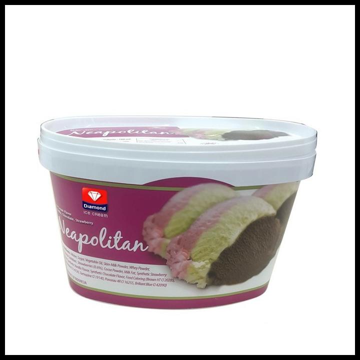 

Diamond Ice Cream Es Krim Diamond 700Ml - Neapolitan