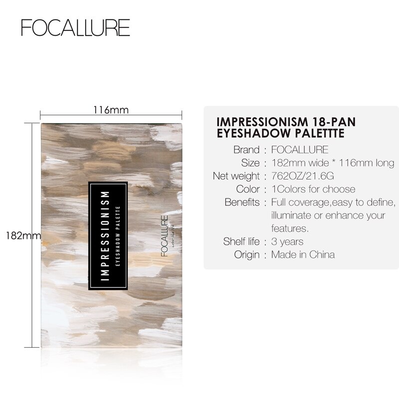 Focallure Eyeshadow Impressionism 18 Color Eyeshadow Palet Focallure Eyeshadow Palette Focallure Eyeshadow Matte Focallure Impressionism Focallur Focallur Foccalure Fucallure