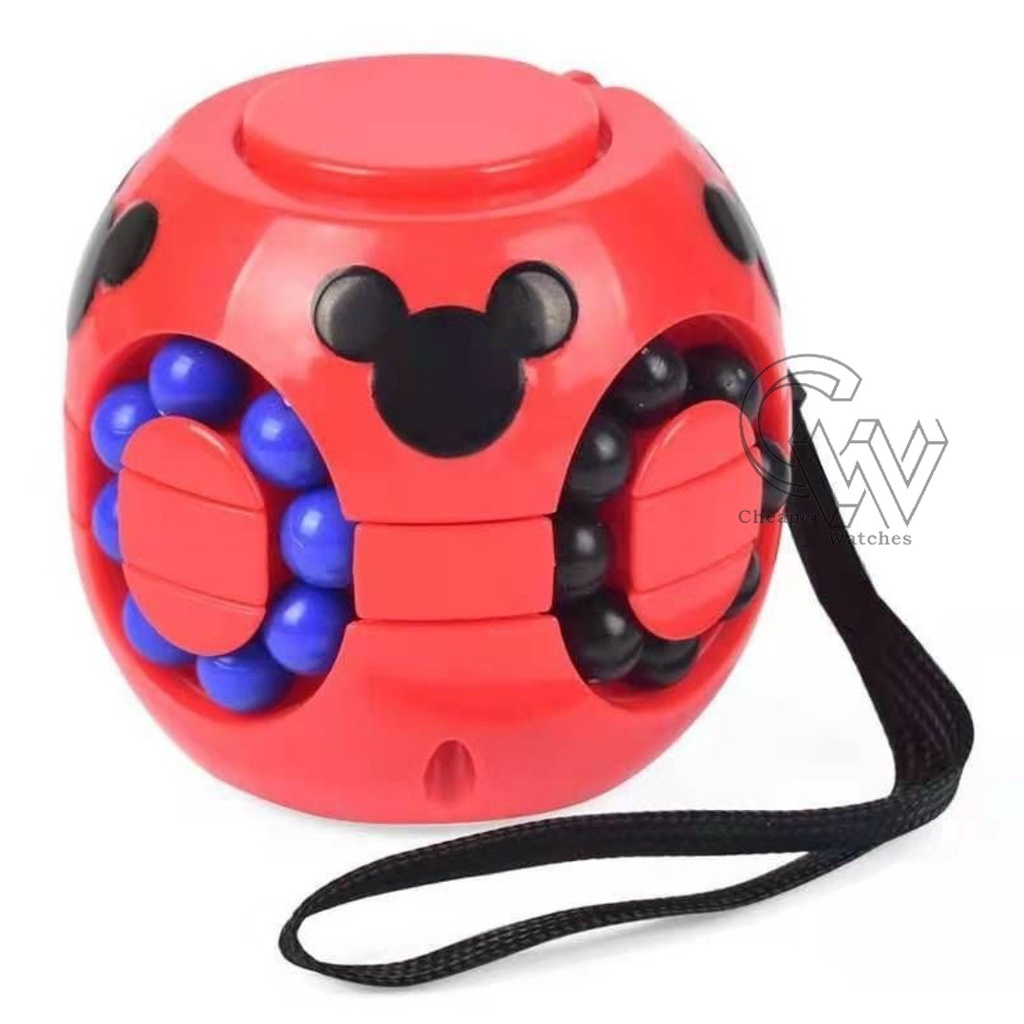 Cheaper-Rubik Spinner Puzzle Mainan Anak Bola Edukatif Marble Rubik Cube Puzzle Handle Fidget