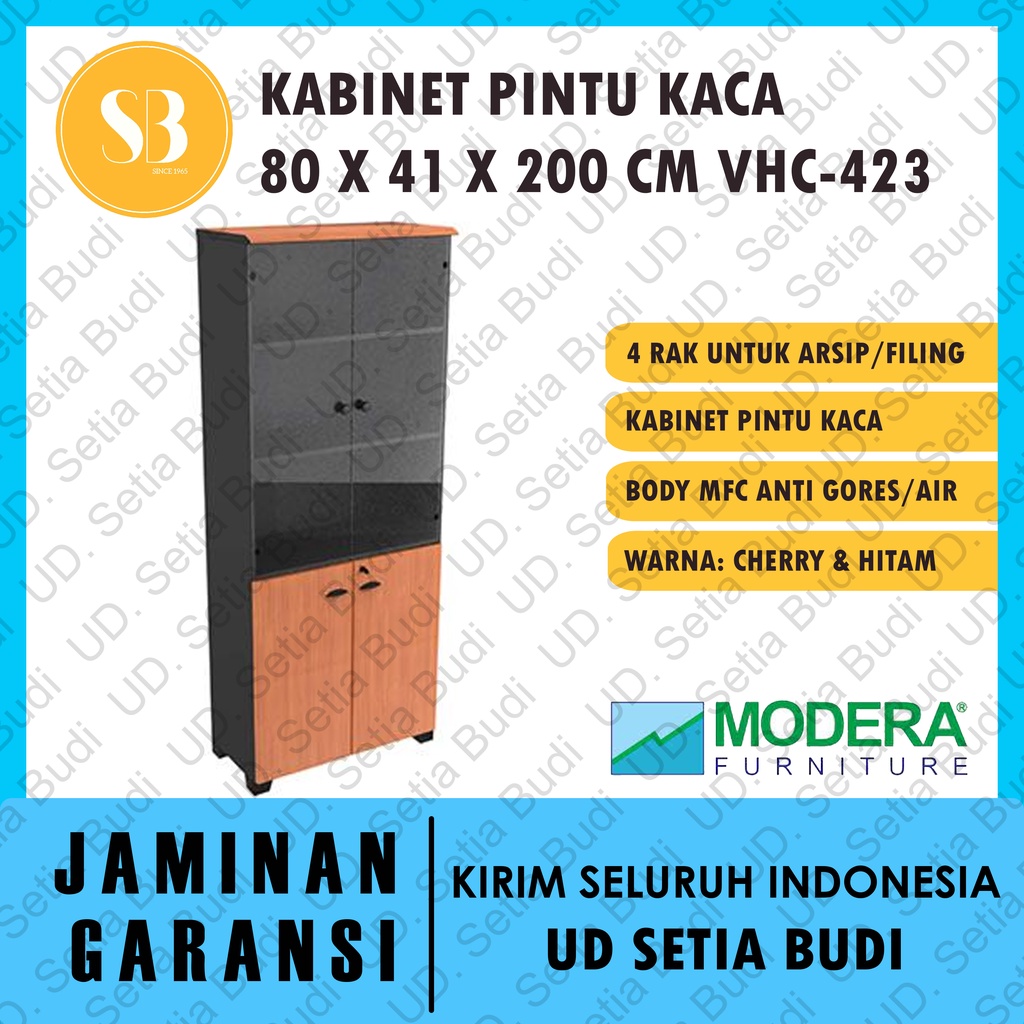 Lemari / Cabinet Tinggi dengan Pintu Kaca Modera VHC 423