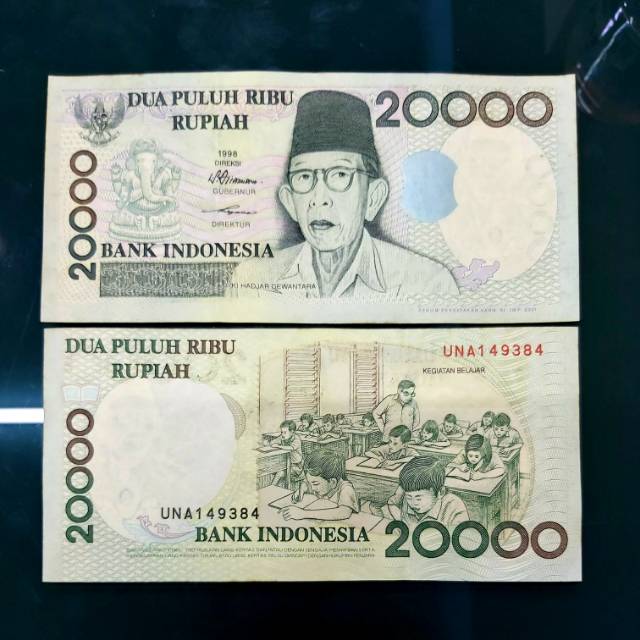 [GRESS/UNC] UANG KUNO 20000 RUPIAH KIHAJAR DEWANTARA 1998