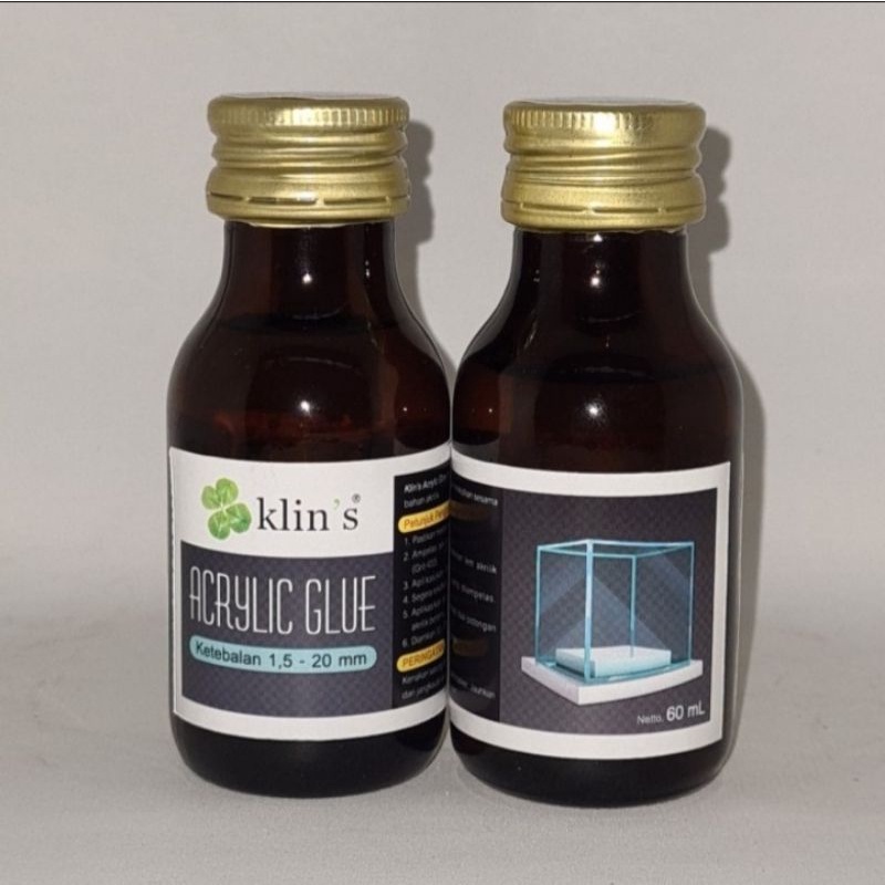 

Lem akrilik | arcylic glue 60 ML botol kaca tutup segel almunium