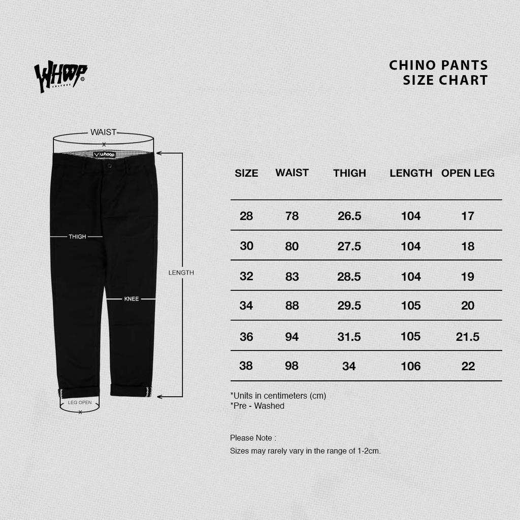 Whoopculture &quot;Muntjac&quot; Charcoal Chino