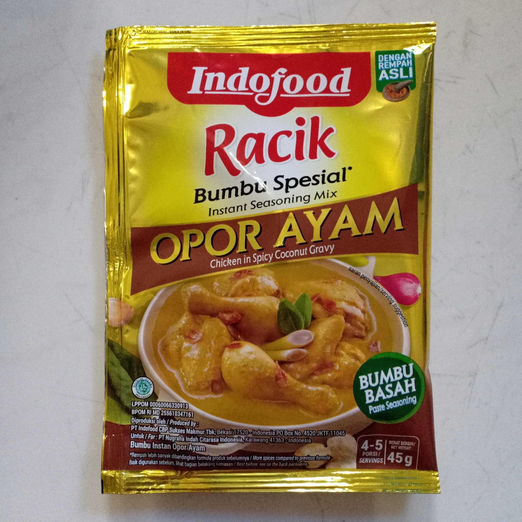 Indofood Racik Bumbu Instan Basah Spesial Soto Opor Ayam Rendang Gulai Kambing Kare Rawon Instant Seasoning Curry Soup