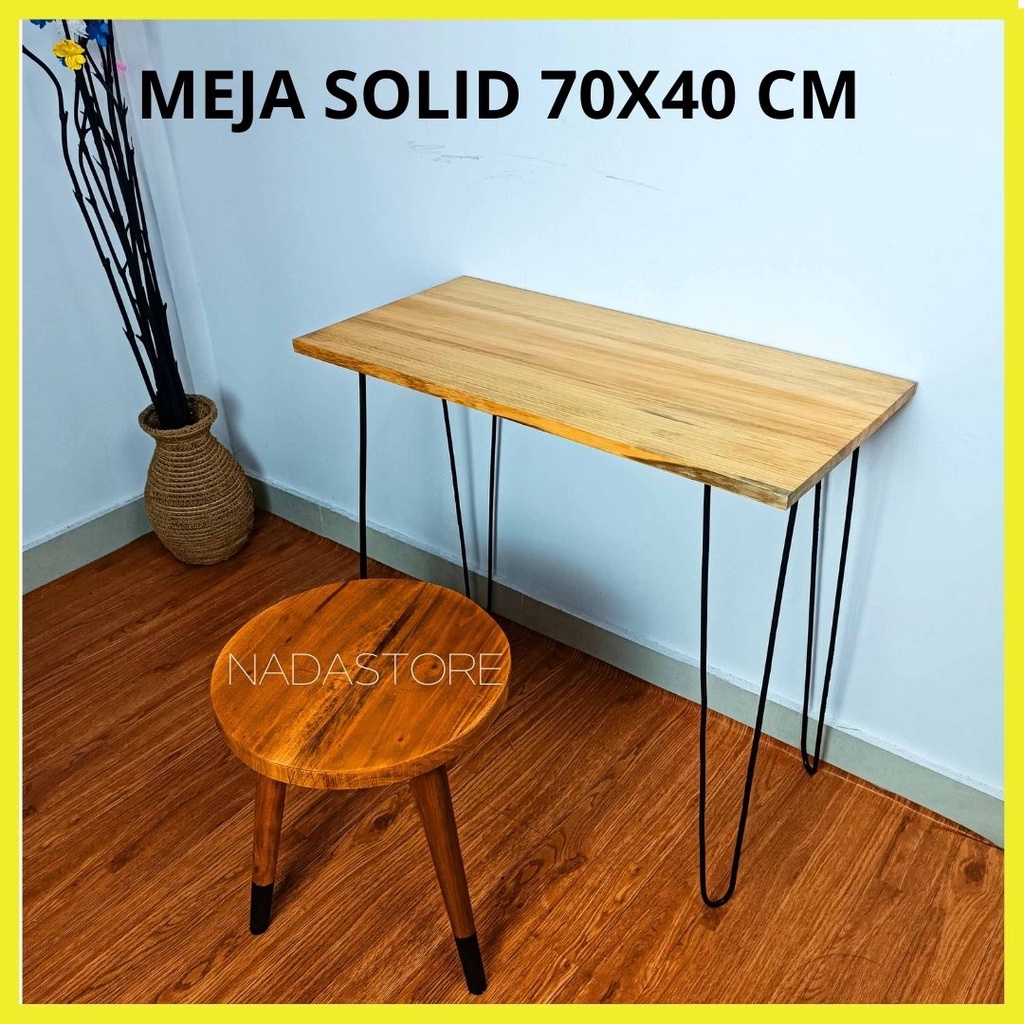 NADASTORE - Meja Belajar Laptop Minimalis Kerja Makan Tamu Kantor TV Hairpin Rias Coffee Table