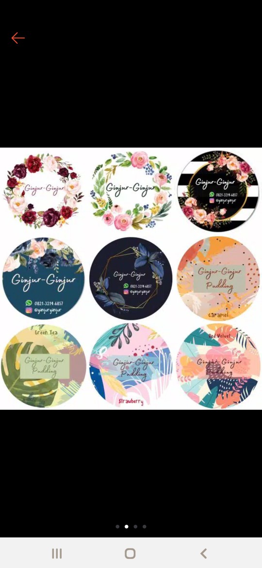 Label Stiker Untuk Toples Kue, Minuman,dll (minim 200 Pcs)