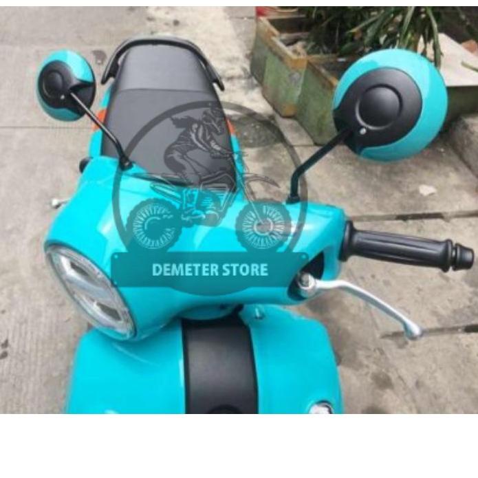 Kaca Spion Motor Model Fazzio Bulat Tangkai Panjang Spion Fino Scoopy 