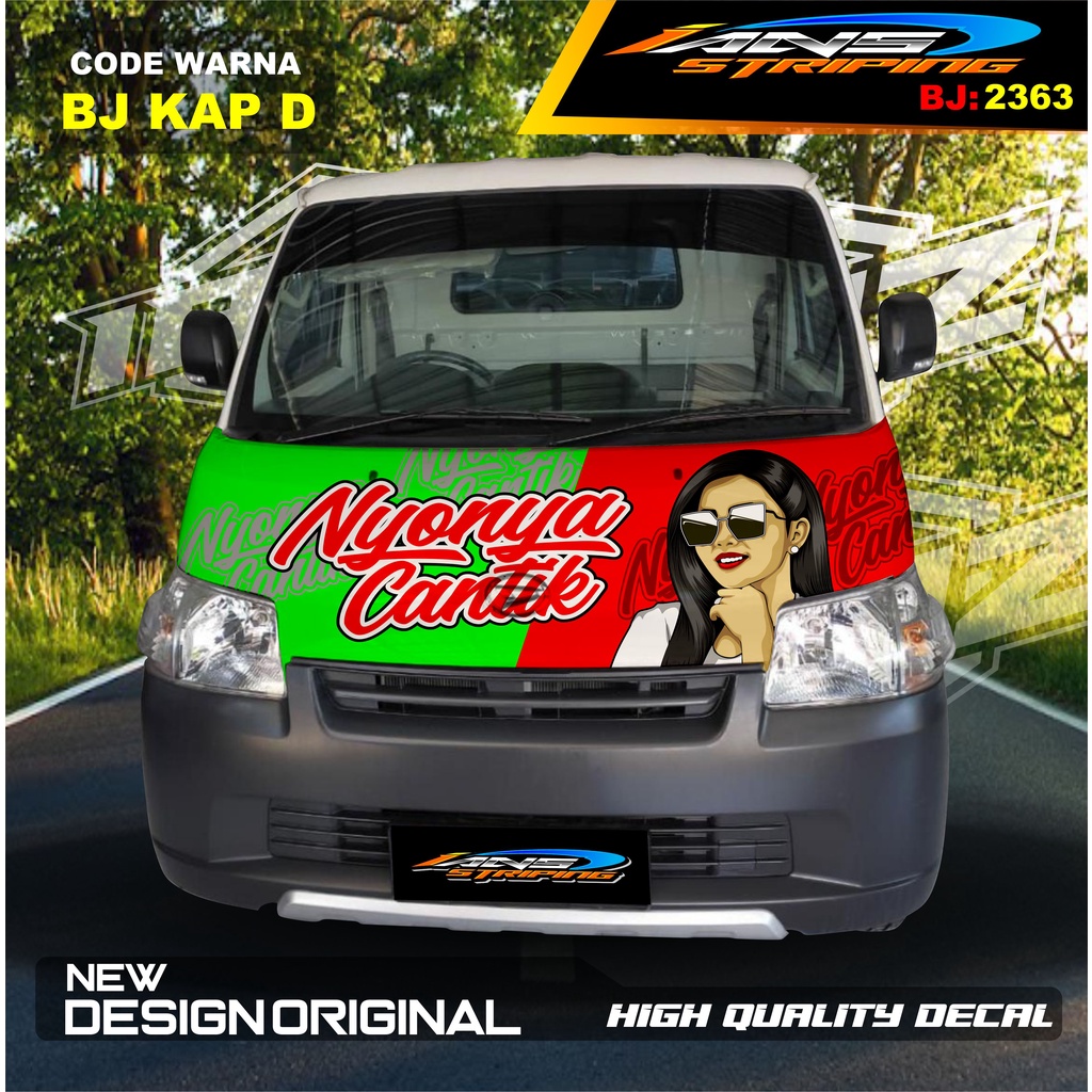 STICKER KAP KABIN DEPAN MOBIL GRANMAX PICK UP / VARIASI STIKER KABIN DEPAN PICK UP / DECAL STIKER KABIN CARRY PICK UP L300 DLL