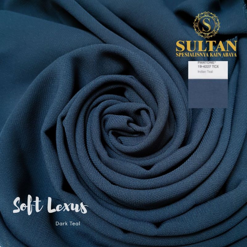 Soft Lexina warna dark teal POLOS /50 CM kain abaya sultan semarang