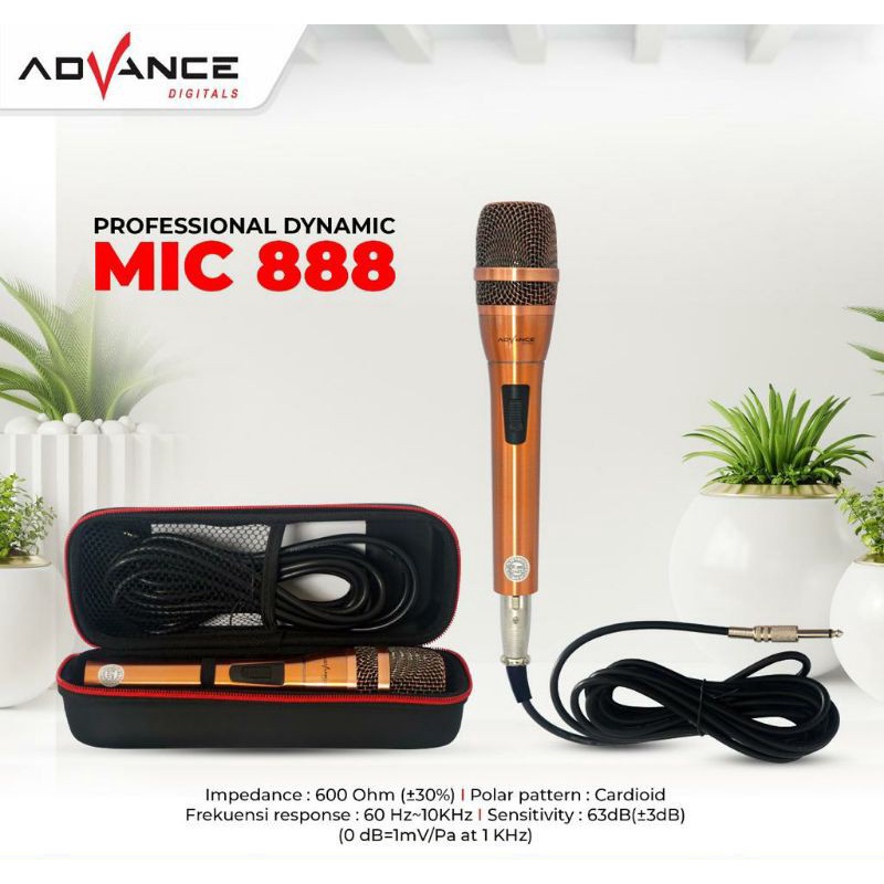 Mic Kabel Advance 888 / Mic Kabel Microphone Kabel Karaoke / mic karaoke TERLARIS