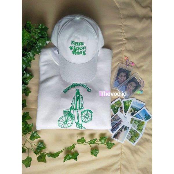 [NAMJOONING SET] SWEATER CROP BTS TOPI BASEBALL KOREAN STYLE