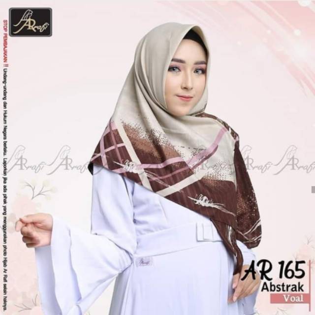 Hijab Arrafi Ar 165 Segiempat Motif