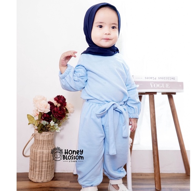 HoneyBlossom One Set Anak Perempuan Salur / Baju Muslim Anak Perempuan Alika Vol.3