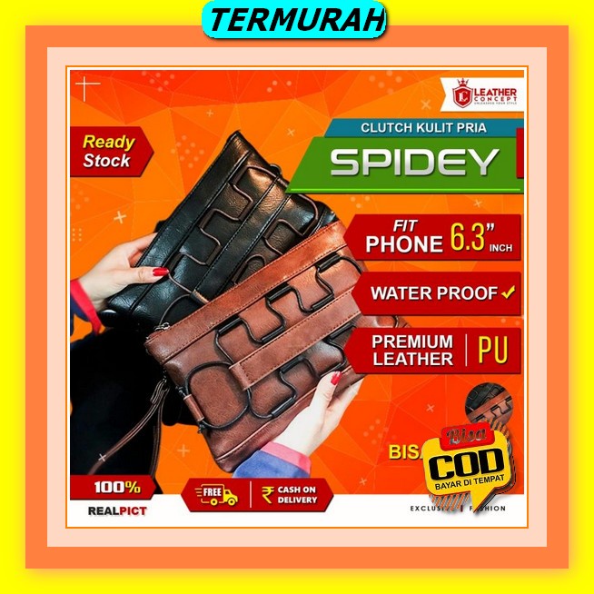 Clutch Handbag Priaterbaru Branded Import Tas Hp Pesta Laki Laki Z6J8 Cowok Kondangan Murah Serbagun